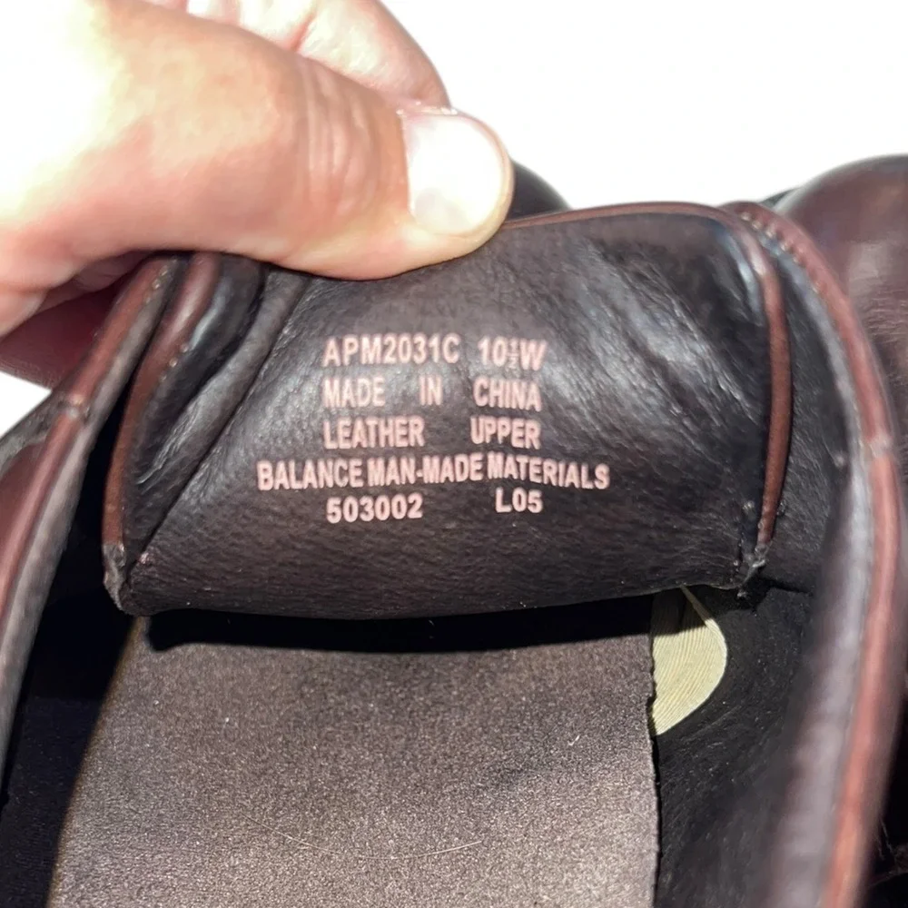 Rockport Mahogany Brown Leather Lace Up Loafers Men's Size 10.5‎ Career